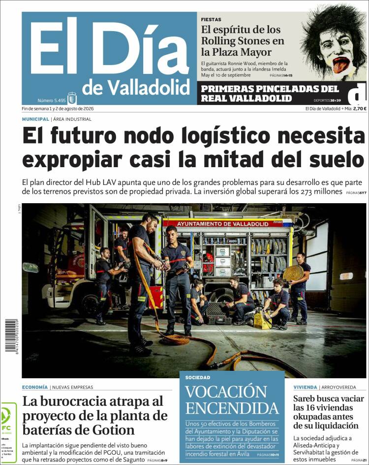 Portada de El Día de Valladolid (Espa&ntilde;a)