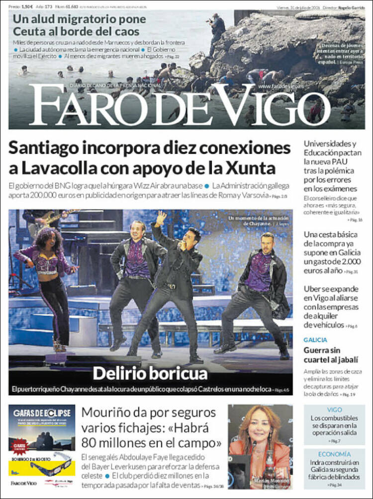 Portada de Faro de Vigo (Espa&ntilde;a)