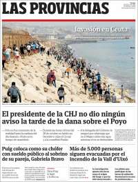Portada de Las Provincias (Espa&ntilde;a)