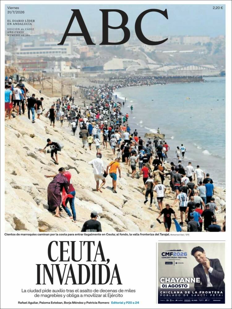 Portada de La Voz de Cádiz (Espa&ntilde;a)