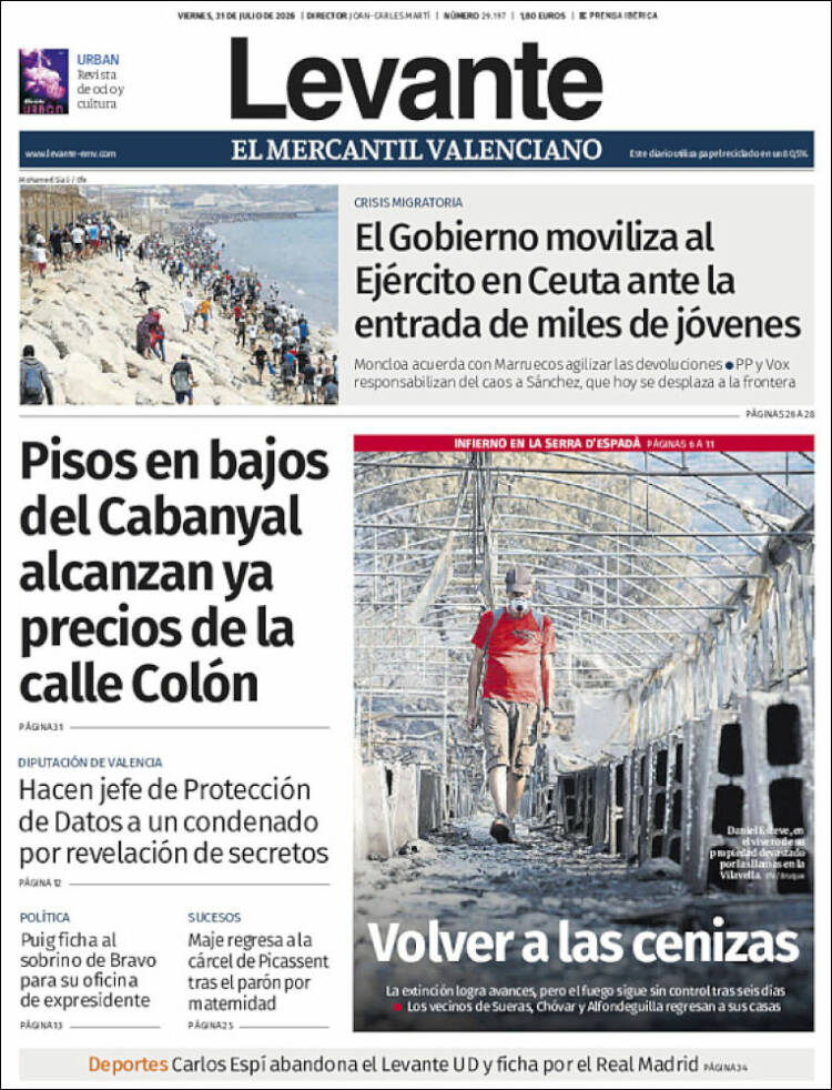 Portada de Levante (Espa&ntilde;a)