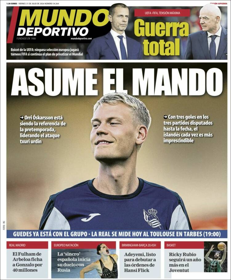 Portada de Mundo Deportivo Gipuzkoa (Espa&ntilde;a)