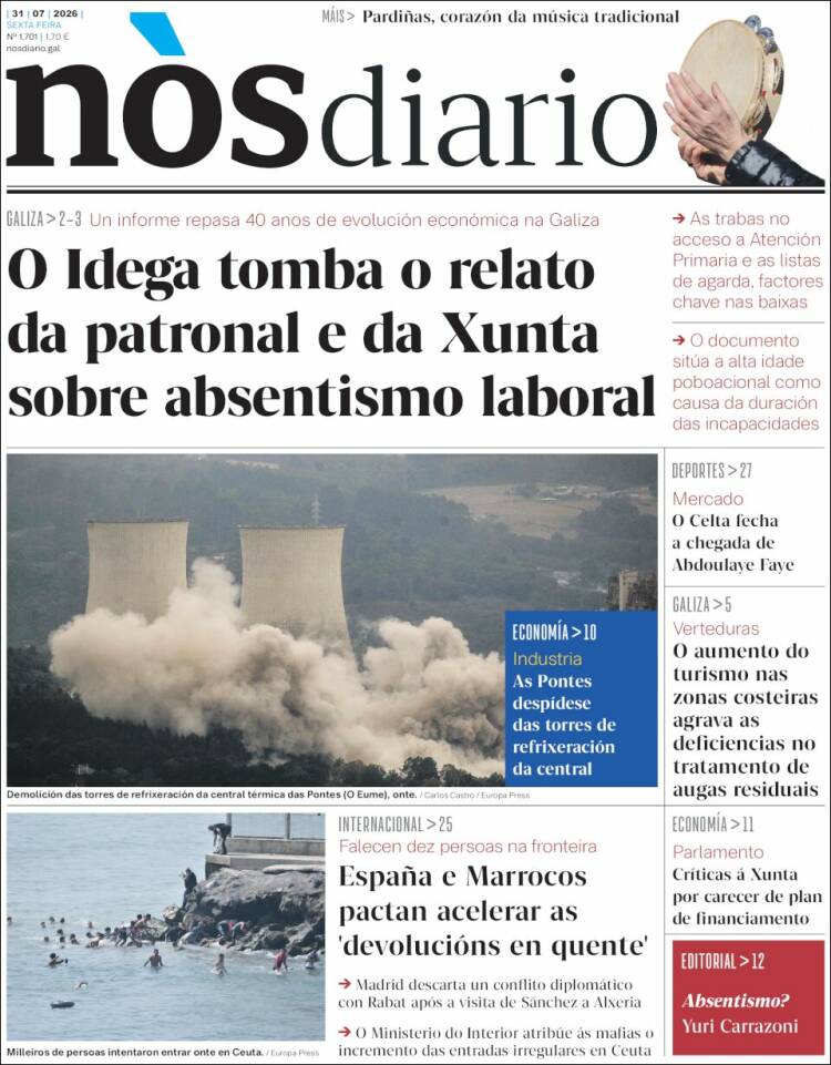Portada de Nòs Diario (Espa&ntilde;a)