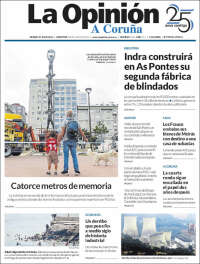 Portada de La Opinión de A Coruña (Espa&ntilde;a)