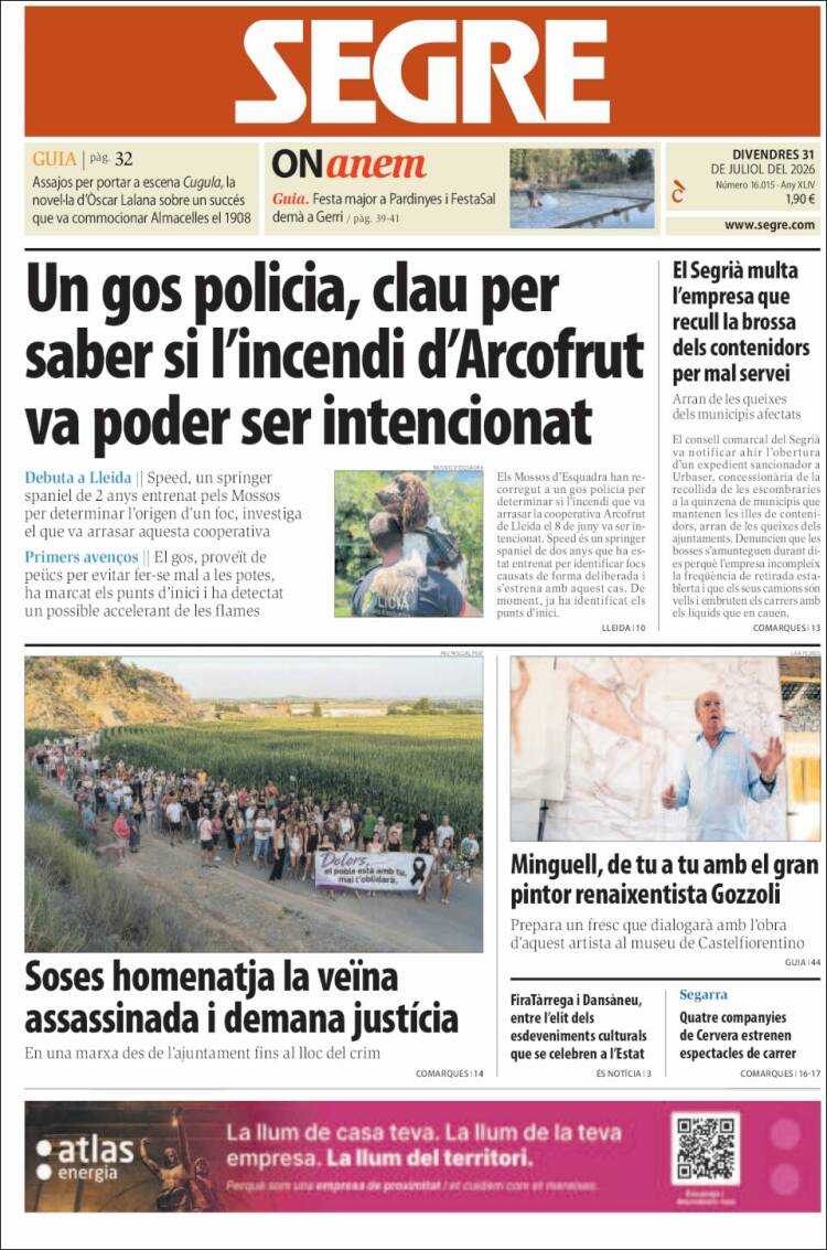 Portada de Segre (Espa&ntilde;a)