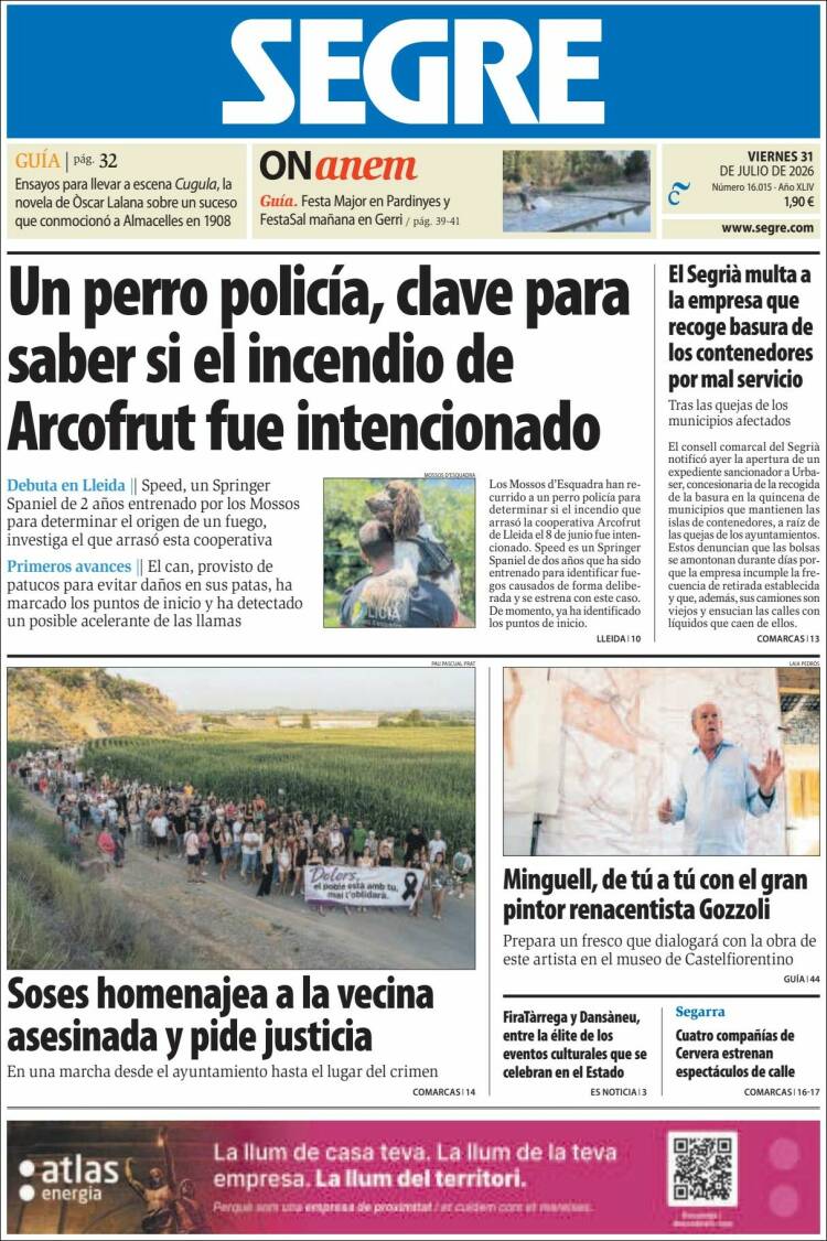 Portada de Segre  (Espa&ntilde;a)
