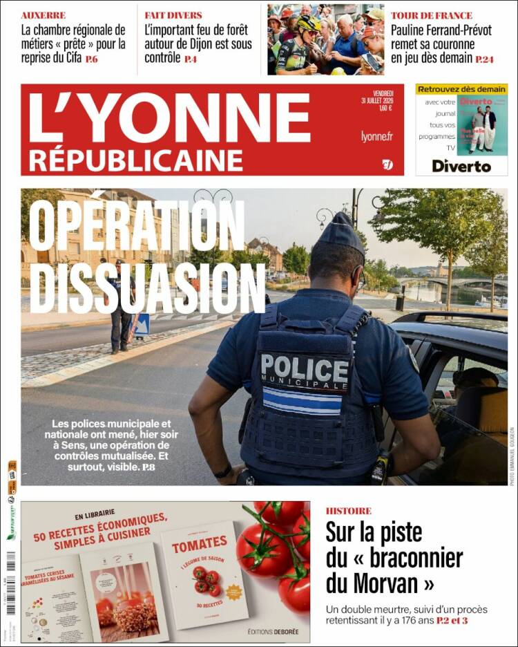 Portada de L'Yonne-Républicaine (Francia)