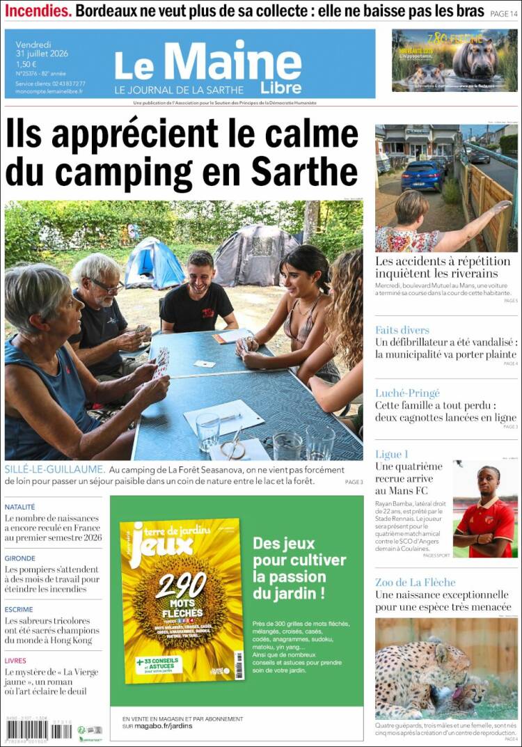 Portada de Le Maine Libre (Francia)