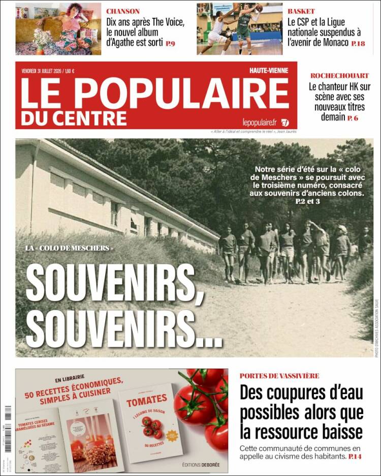 Portada de Le Populaire du Centre (Francia)