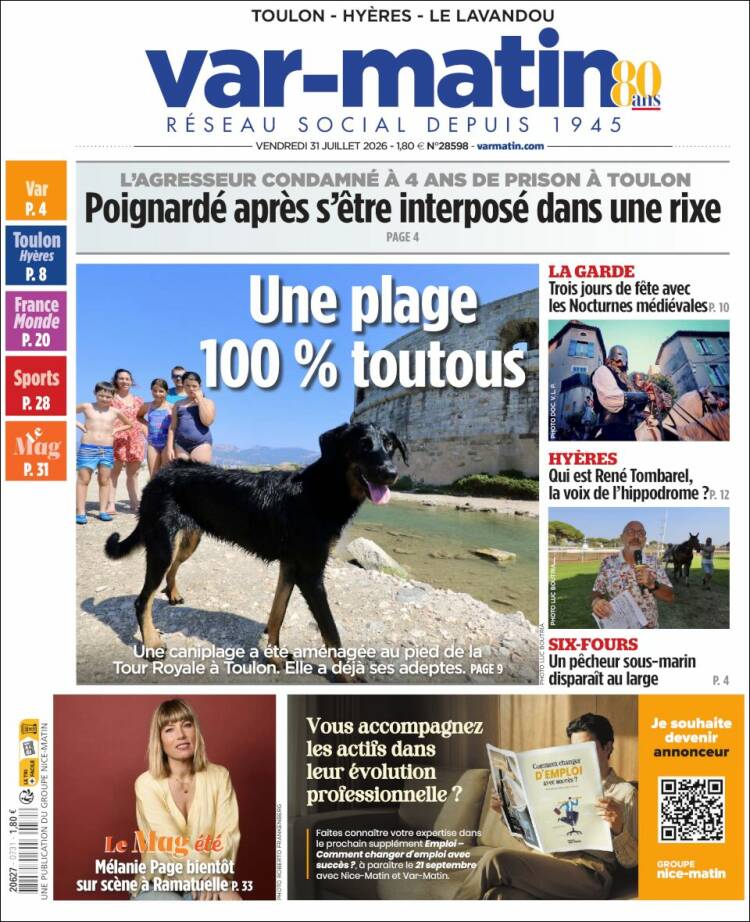 Portada de Var-Matin (Francia)