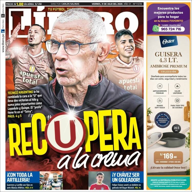 Portada de Líbero (Per&uacute;)