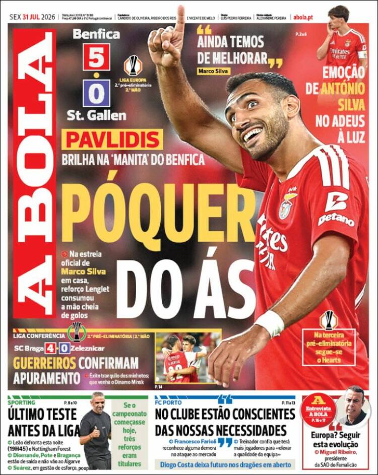 Portada de A Bola (Portugal)