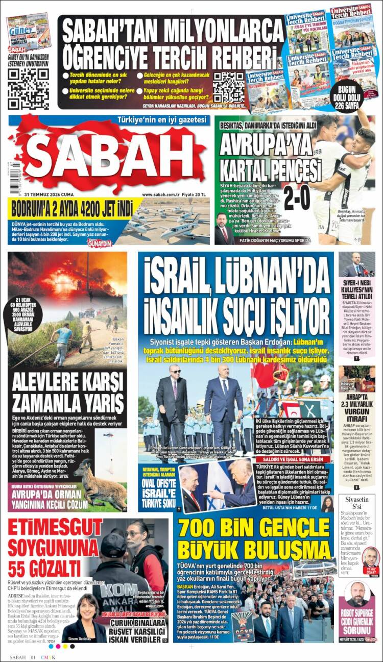 Portada de Sabah (Turqu&iacute;a)
