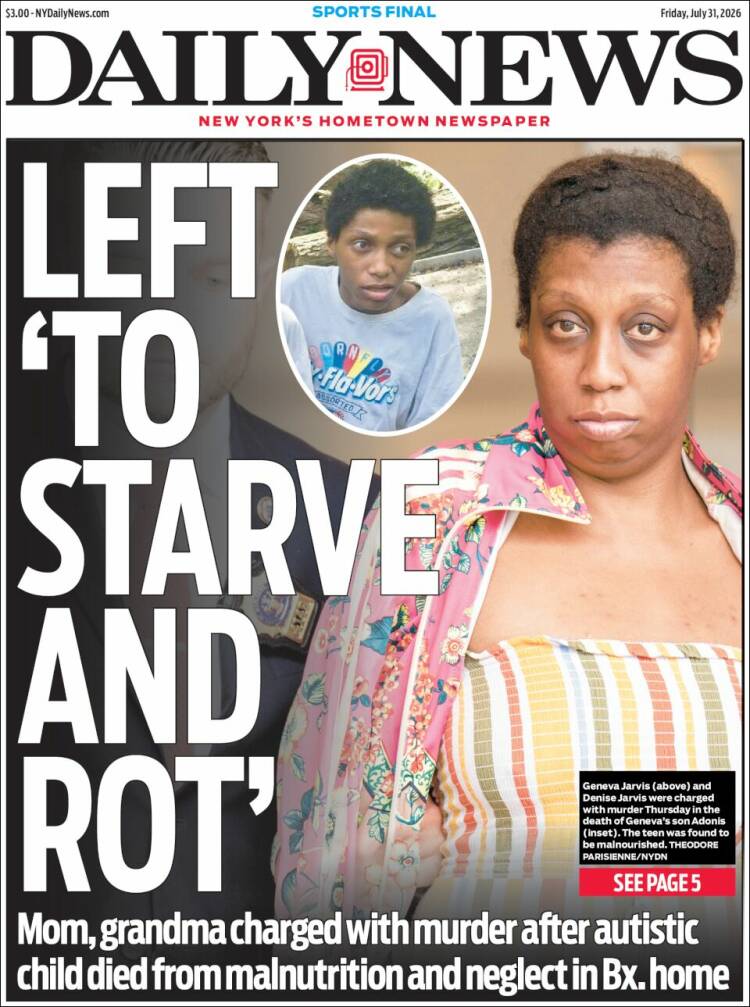 Portada de Daily News - New York (USA)