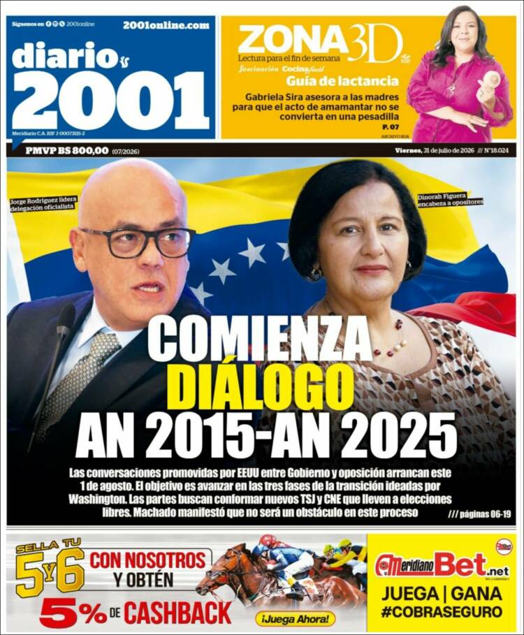 Portada de 2001 - Dosmiluno (Venezuela)