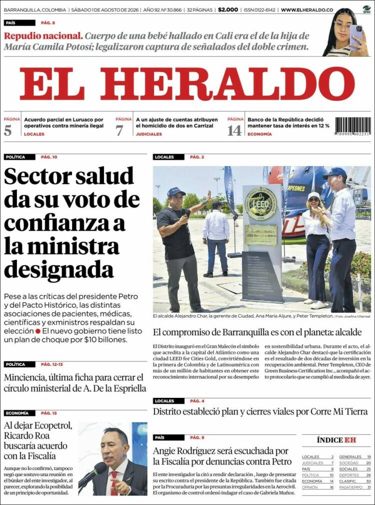 Tapa de diario