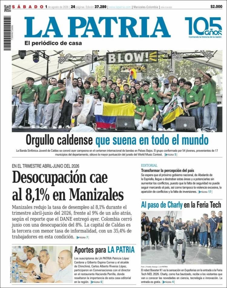 Tapa de diario