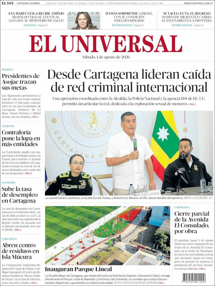 Tapa de diario