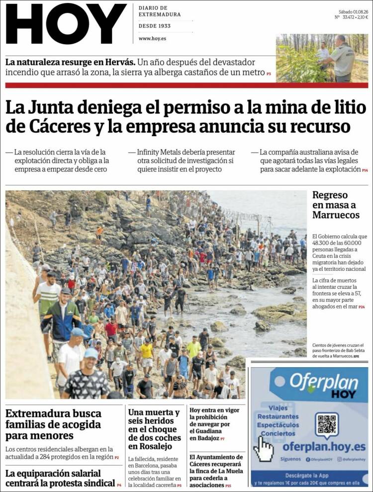 Portada de Hoy - Caceres (Spain)