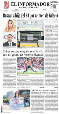 Portada de El Informador (Mexico)