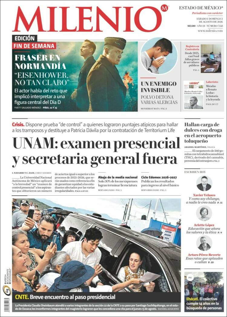 Portada de Milenio - Estado de México (Mexico)