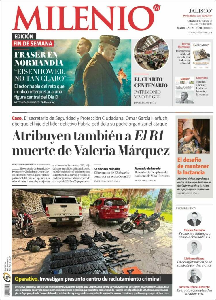 Portada de Milenio - Jalisco (Mexico)