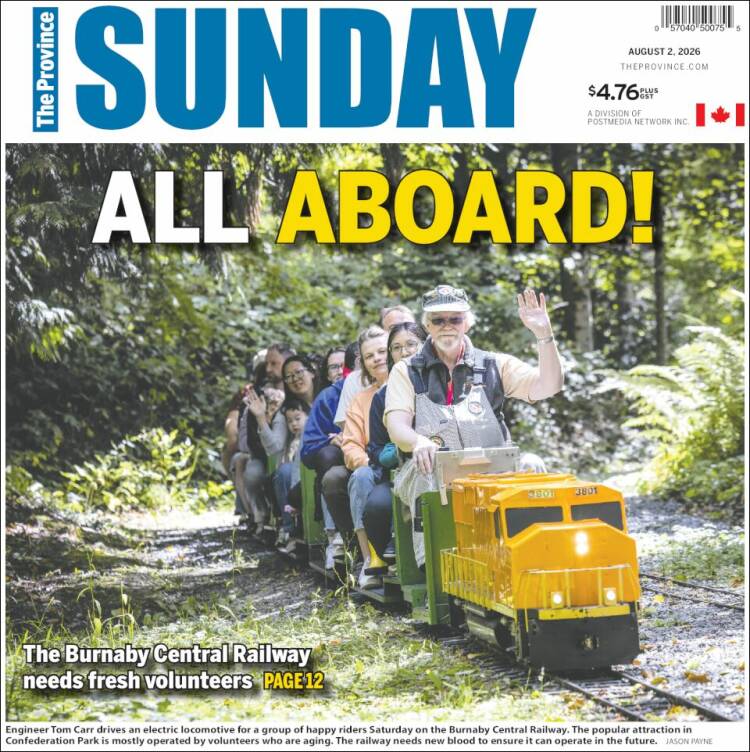 Portada de The Province (Canad&aacute;)