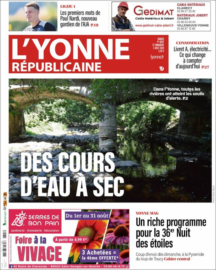 Portada de L'Yonne-Républicaine (Francia)