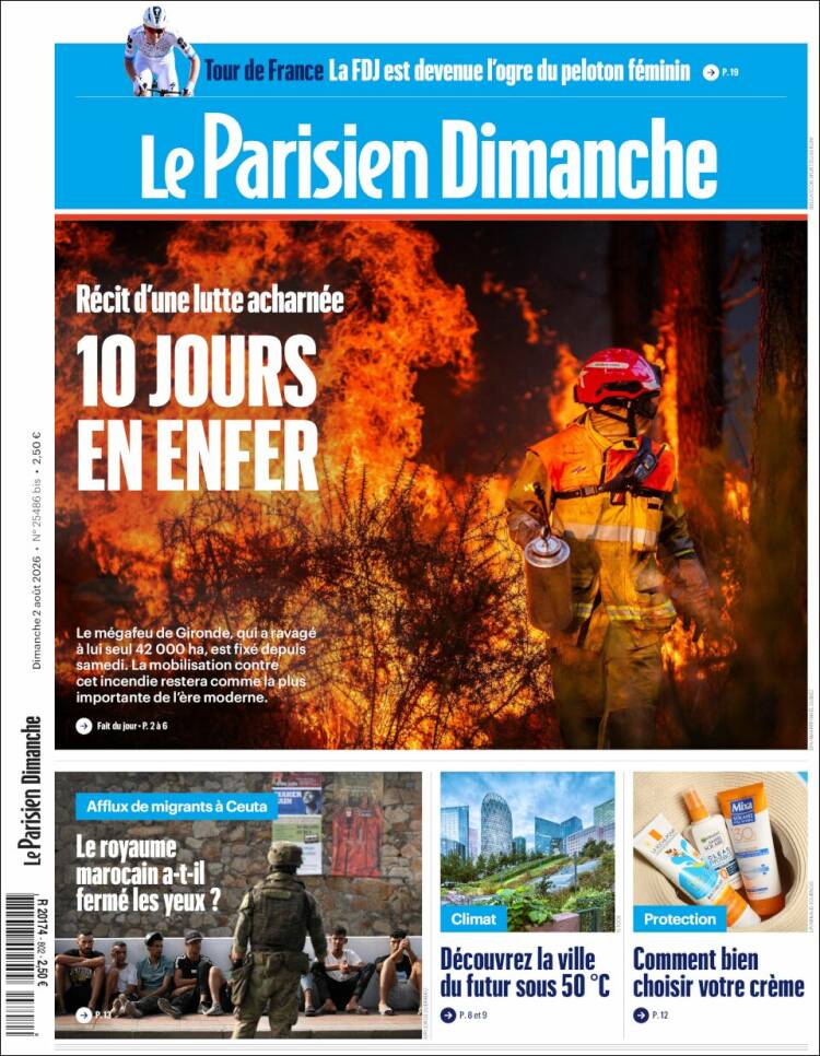 Portada de Le Parisien (Francia)