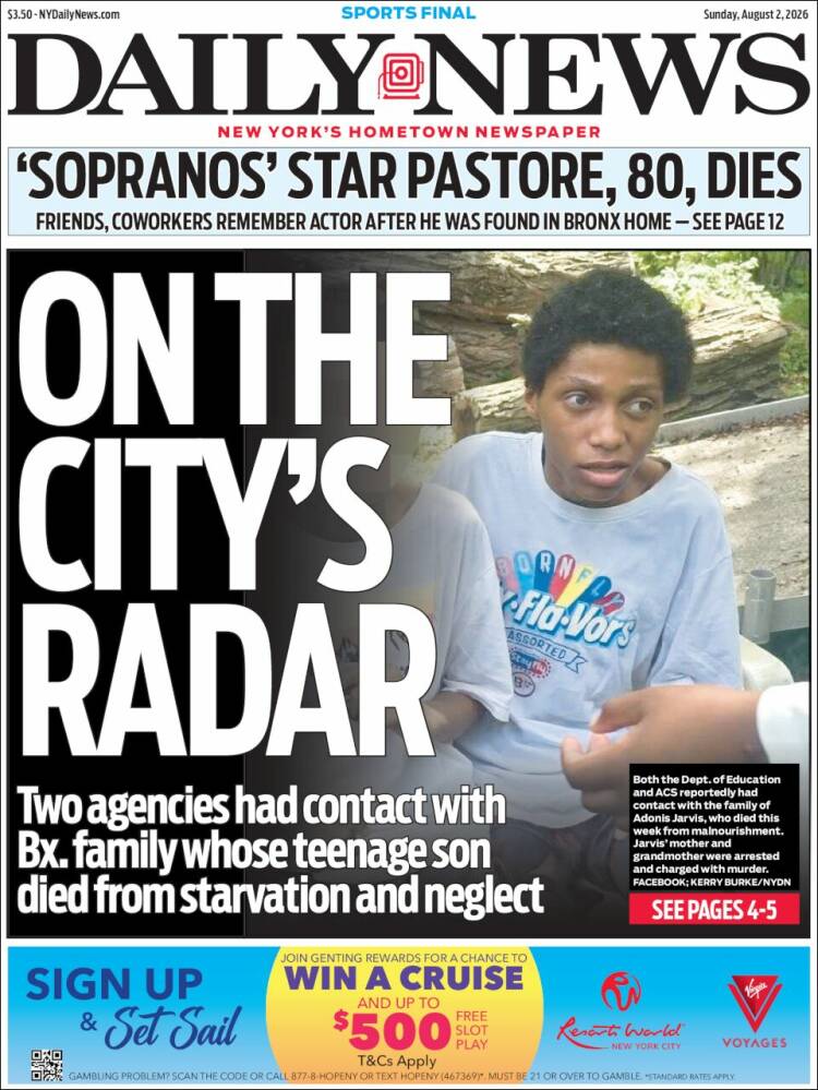 Portada de Daily News - New York (USA)