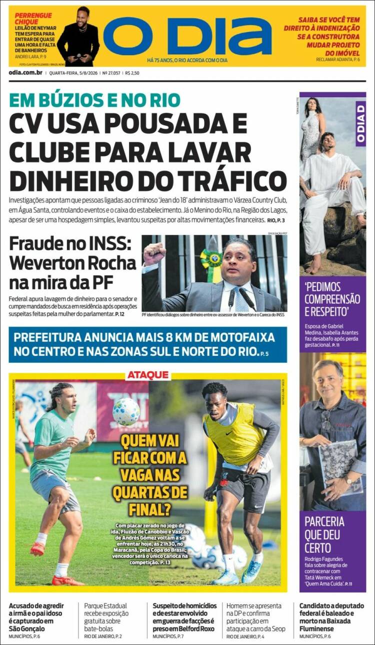 Portada de O Dia (Brasil)