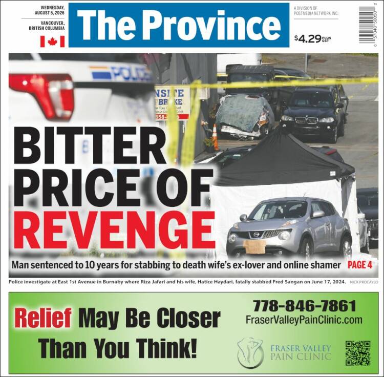 Portada de The Province (Canad&aacute;)