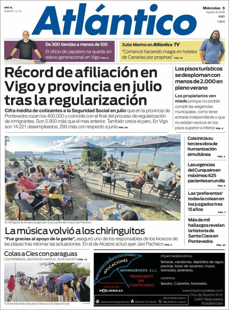 Portada de Atlántico Diario (Espa&ntilde;a)