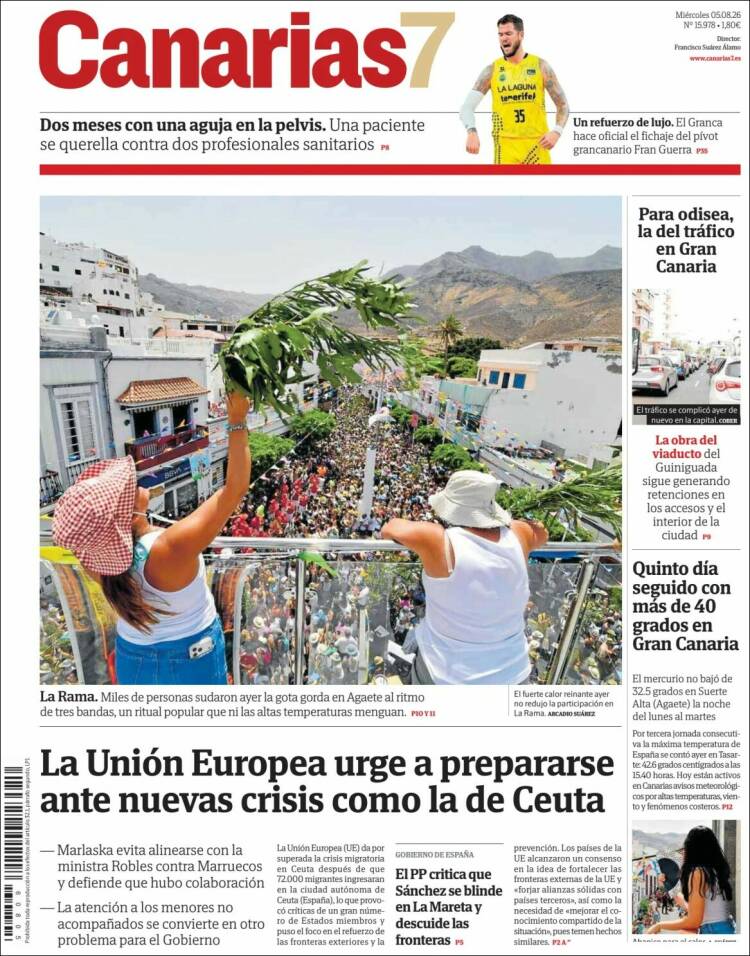 Portada de Canarias 7 (Espa&ntilde;a)