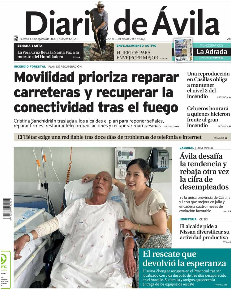 Portada de Diario de Ávila (Espa&ntilde;a)