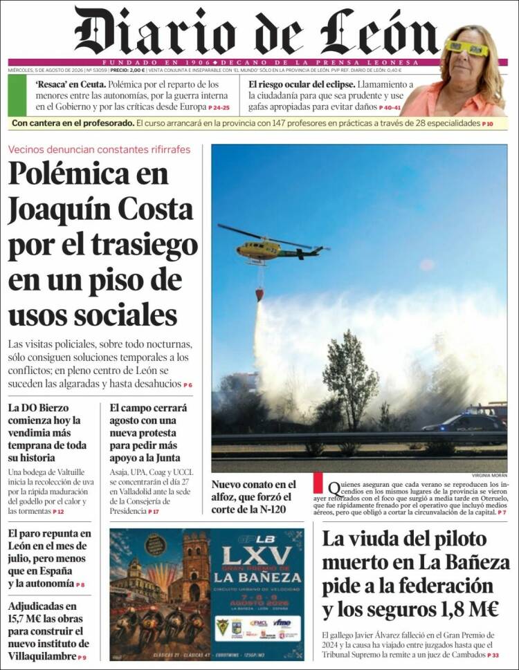 Portada de Diario de León (Espa&ntilde;a)