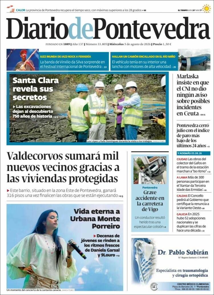 Portada de Diario de Pontevedra (Espa&ntilde;a)