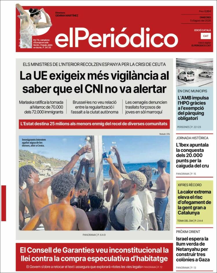 Portada de El Periódico de Catalunya (Espa&ntilde;a)