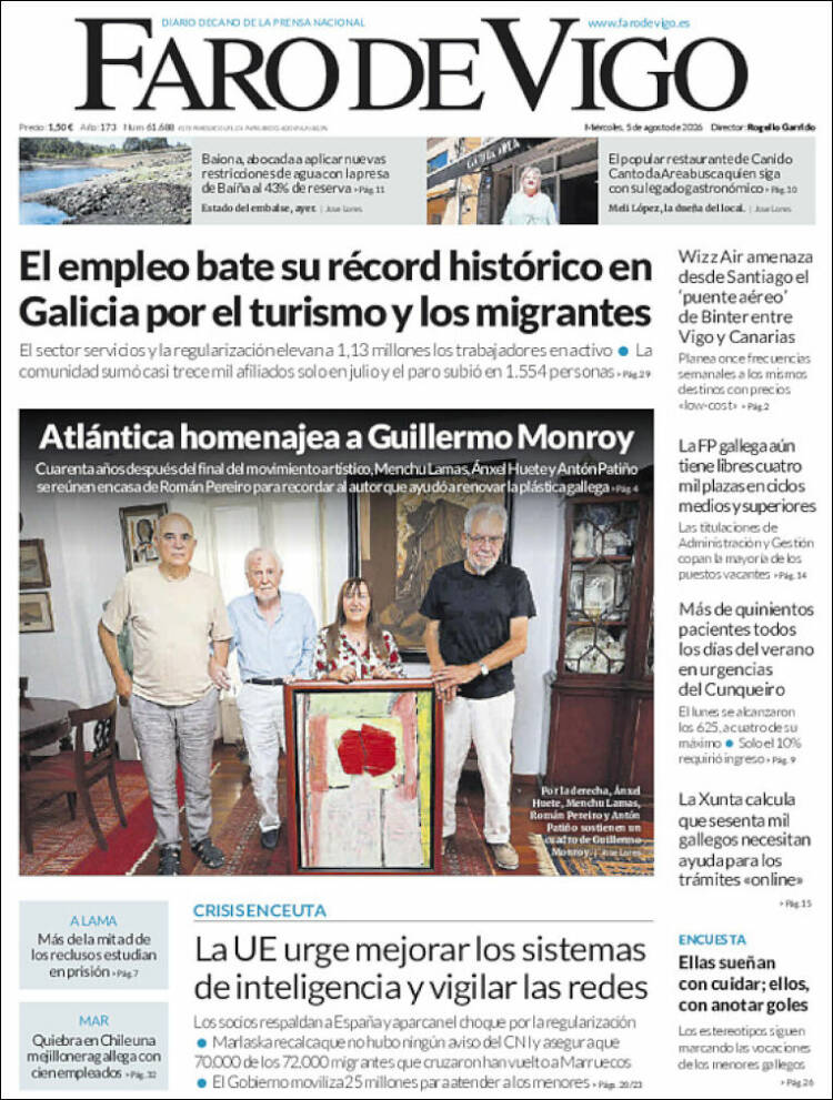 Portada de Faro de Vigo (Espa&ntilde;a)