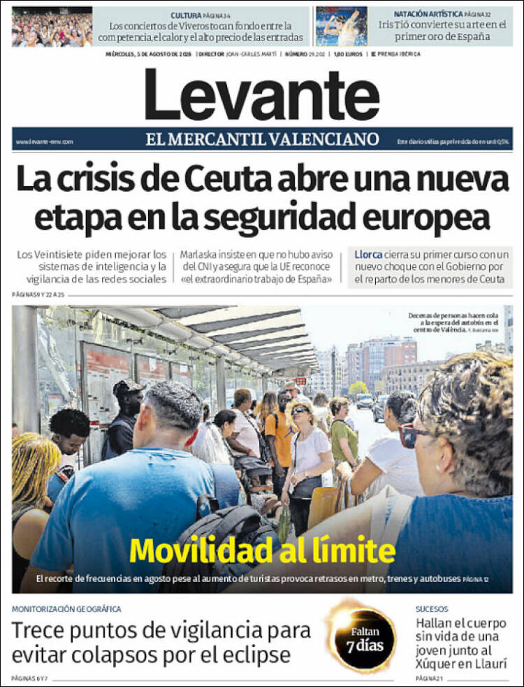 Portada de Levante (Espa&ntilde;a)