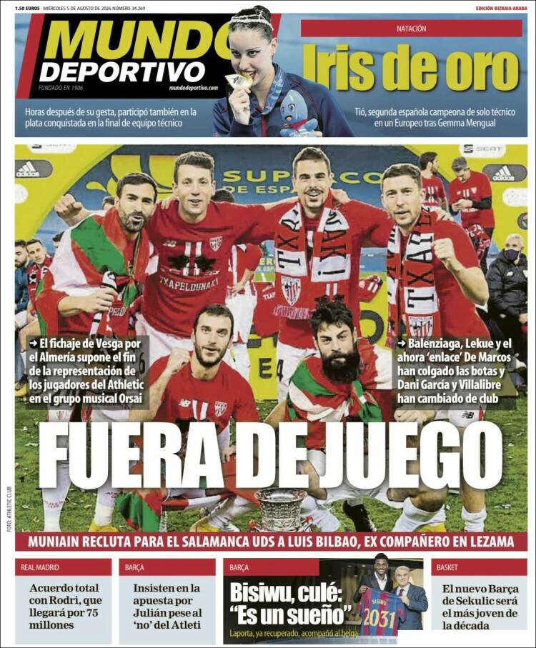 Portada de Mundo Deportivo Bizkaia (Espa&ntilde;a)