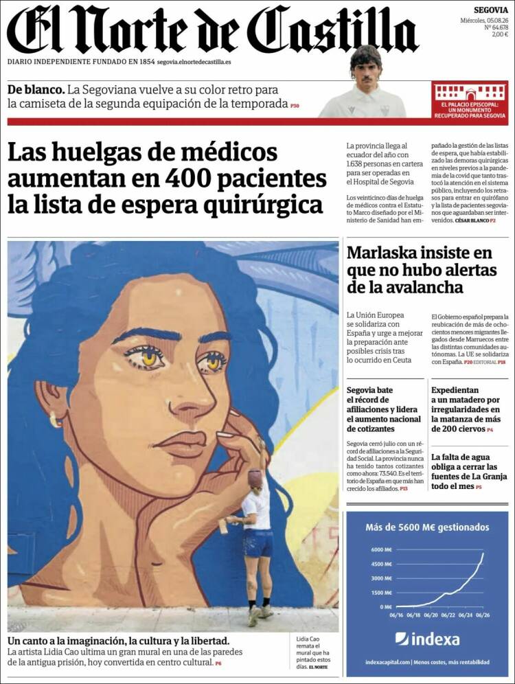 Portada de Norte de Castilla - Segovia (Espa&ntilde;a)