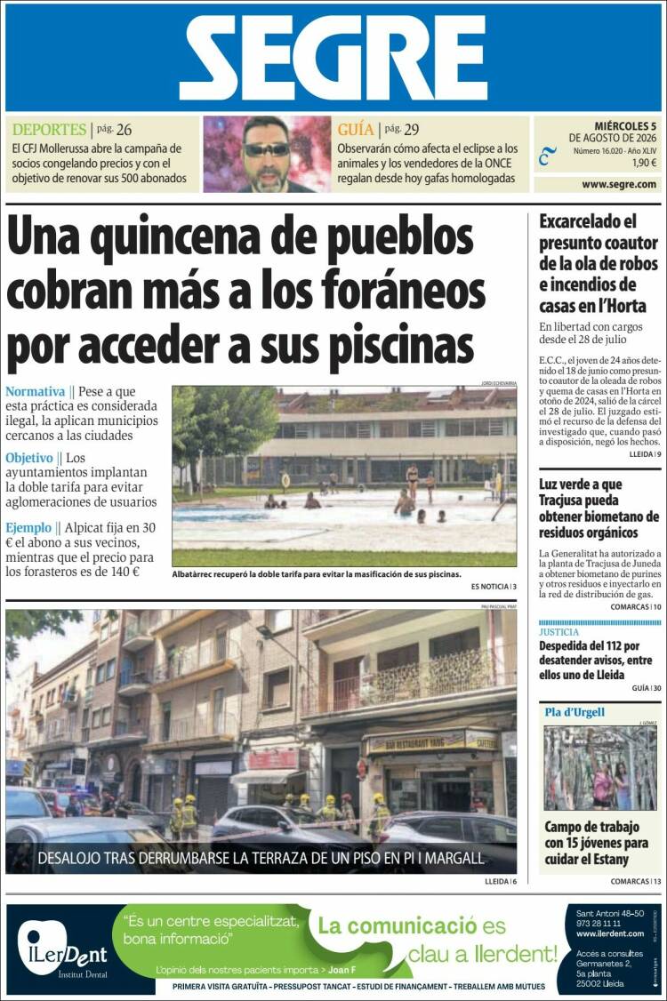 Portada de Segre  (Espa&ntilde;a)