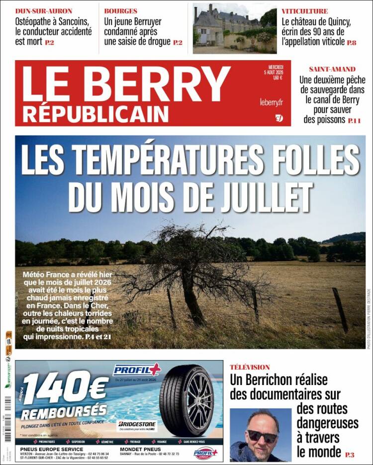 Portada de Berry Republicain (Francia)