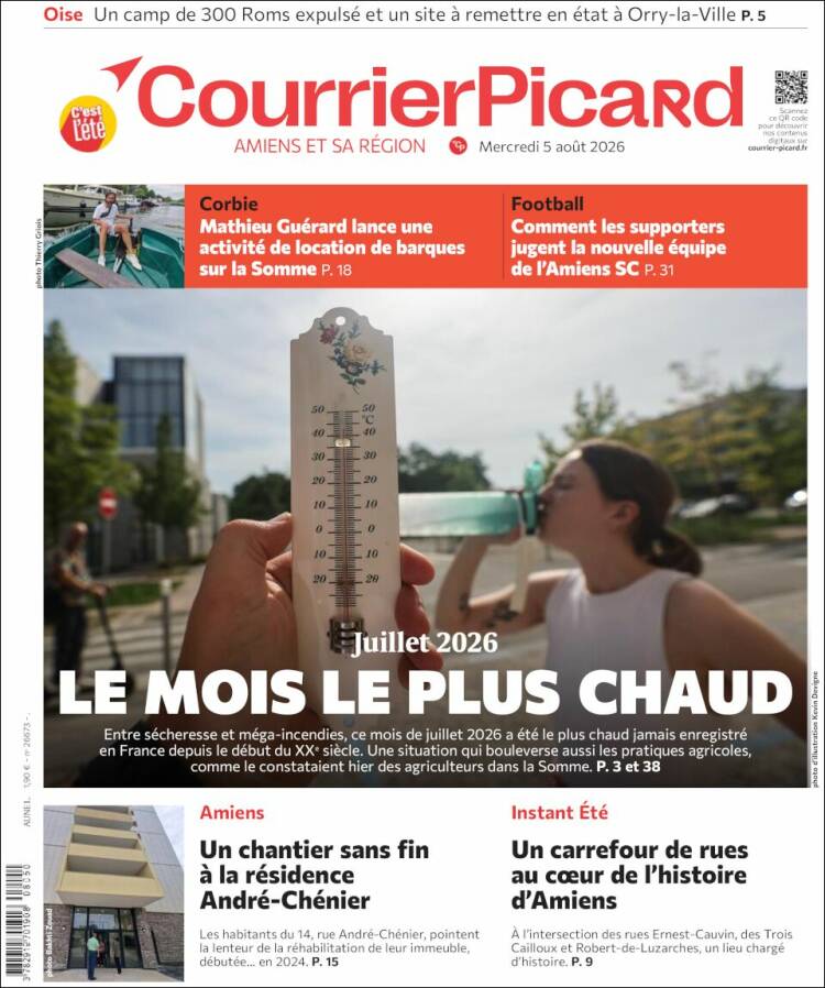 Portada de Courrier Picard (Francia)