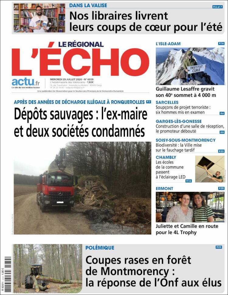 Portada de L'Echo de la Haute-Vienne (France)