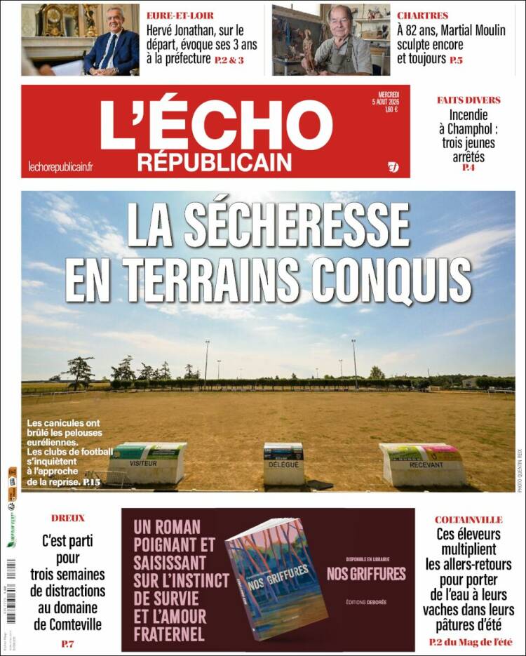 Portada de L'Echo Républicain (Francia)