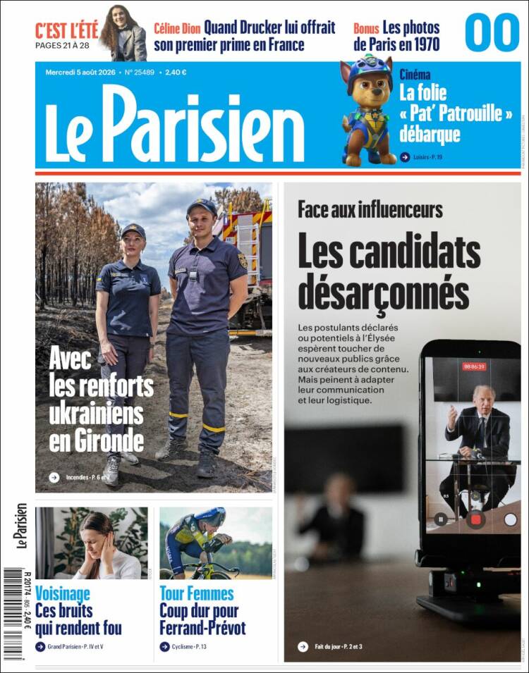Portada de Le Parisien (Francia)