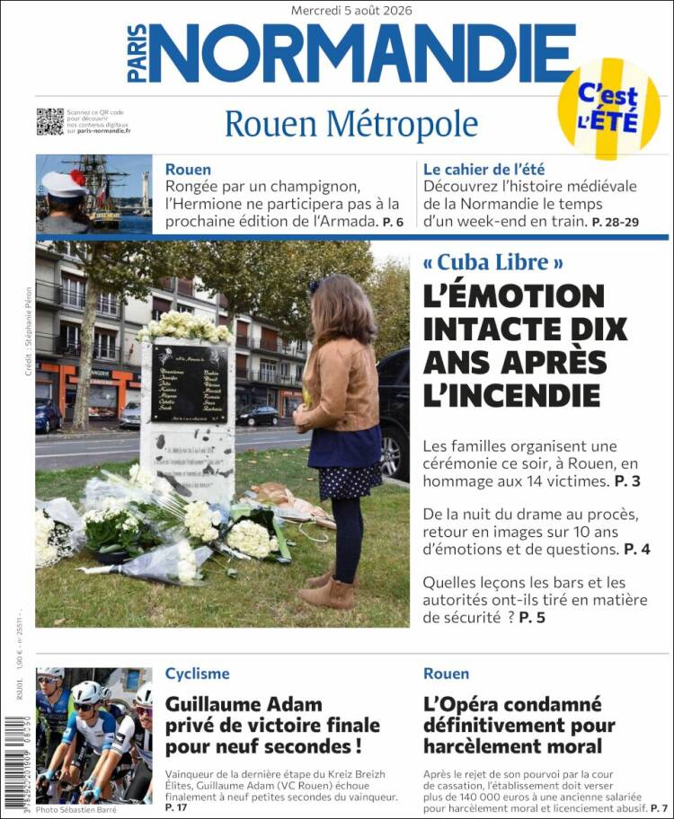 Portada de Paris Normandie (Francia)