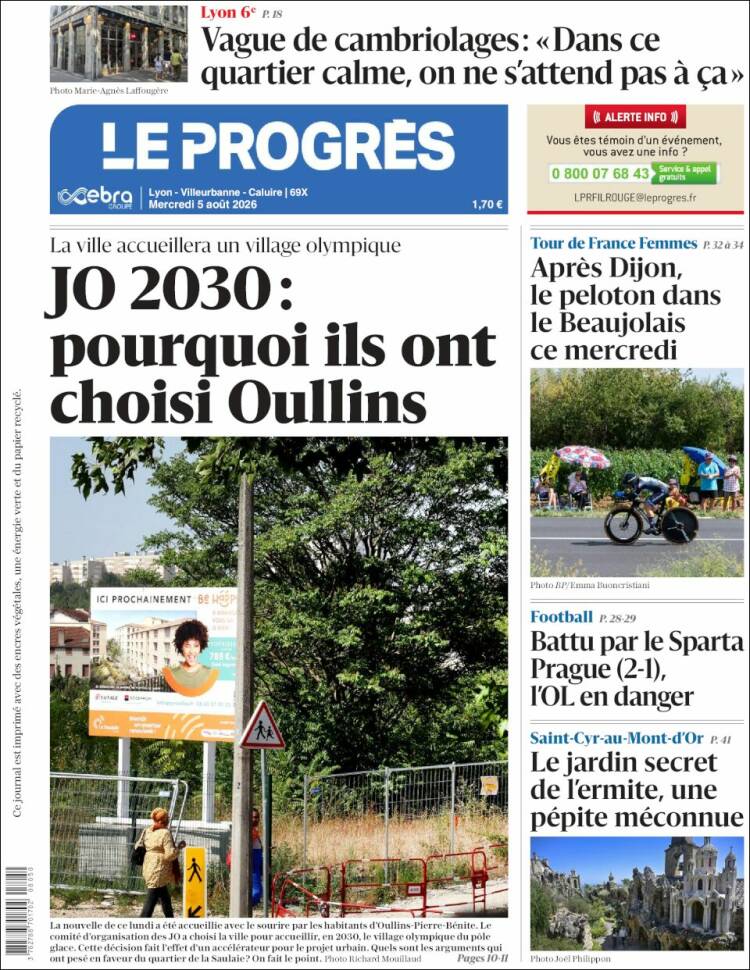 Portada de Progres de Fecamp (Francia)